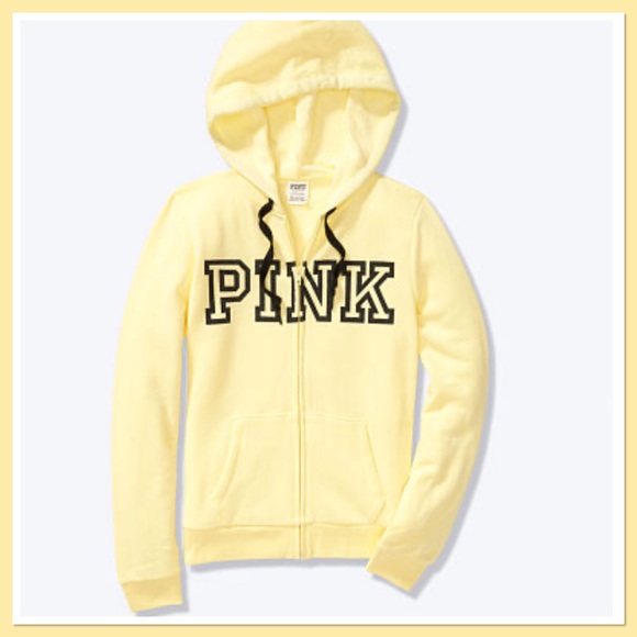 PINK Victoria's Secret Tops - NWT VS PINK SUBTLE YELLOW PERFECT ZIP